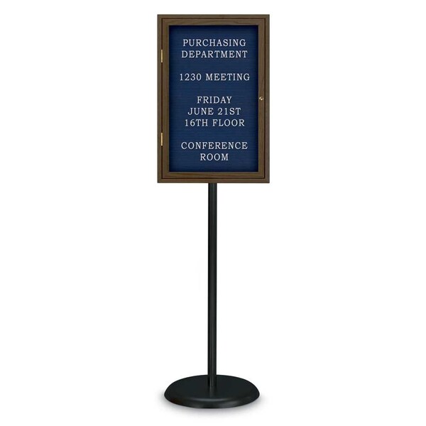 United Visual Products Corkboard, Triple Door, Radius Frame, 96x48", Bronze/Buff UV7006-BRONZE-BUFF - main